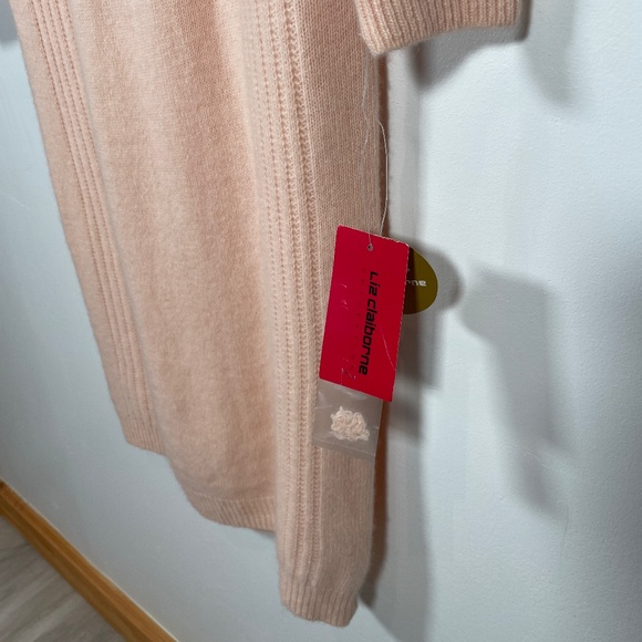 VTG Liz Claiborne Lambswool Angora Pastel Pink Cocktail Dress New Size S - Picture 5 of 11